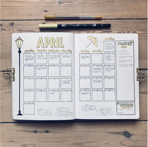 20 Monthly Spread Layouts For Your Bullet Journal Ideas And