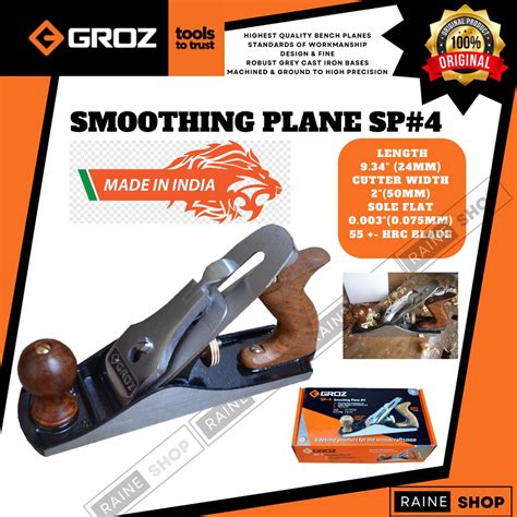 Groz Smoothing Plane Sp4 Hand Planer Sp No4 Shopee Philippines