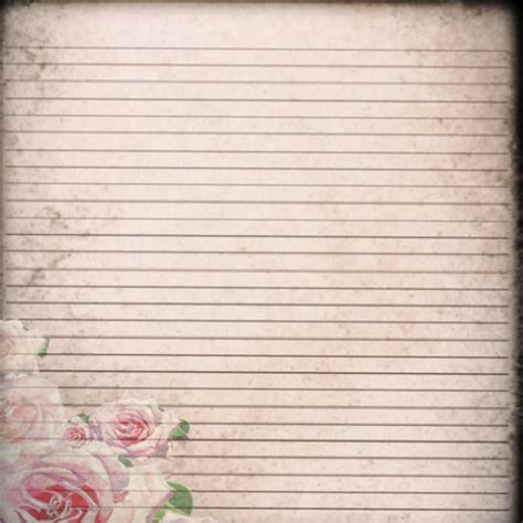 Digital Rose Lined Paper For Journal Scrapbooking Etsy