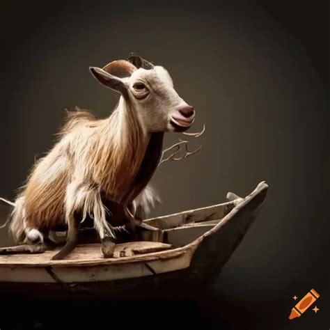 Funny Image Of A Goat Eating A Boat On Craiyon