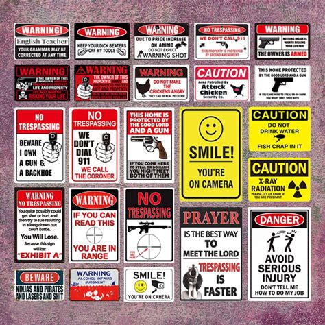 2023 Funny Warning Sign Metal Sign Tin Sign Wall Decor For Man Cave