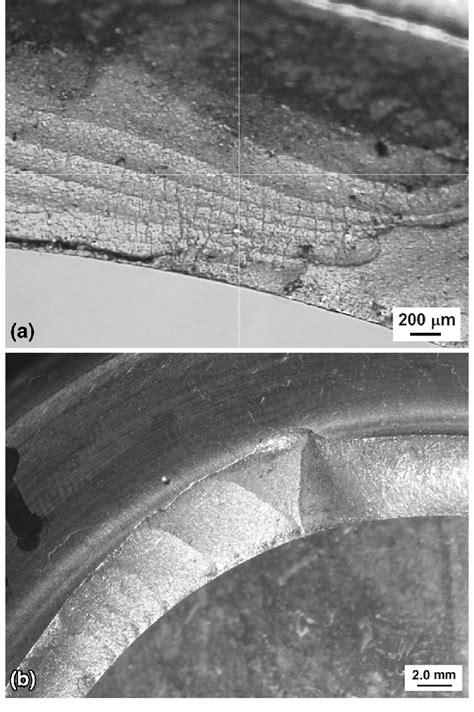 A Beach Marks B Ratchet Marks In The Surface Fracture Of Guide 1