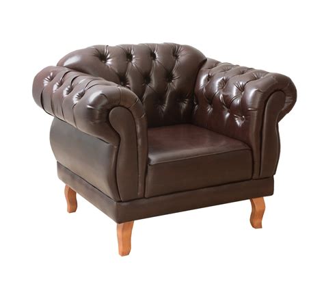 Poltrona Chesterfield Elizabeth Couro Zurc Decor