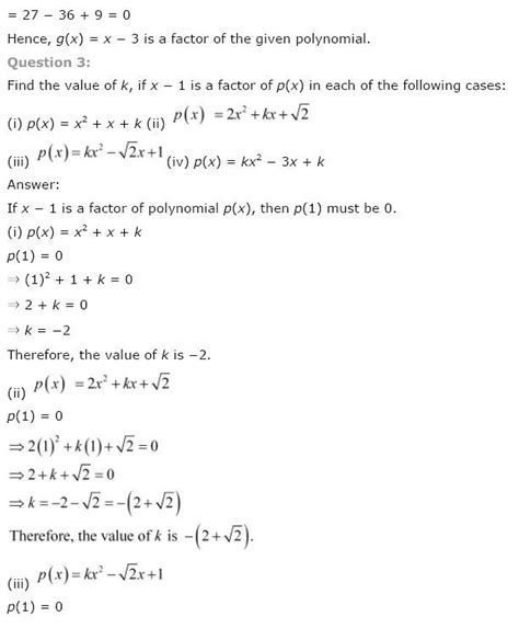 Ncert Solutions For Class 9 Maths Ch 2 Polynomials