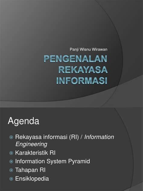 PDF Pengenalan Rekayasa Informasi Pptx DOKUMEN TIPS