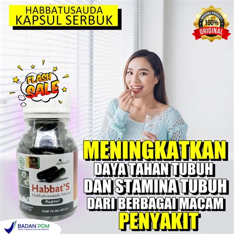 Habbatussauda Asli Original Herbal Habatusoda Jintan Hitam Kapsul