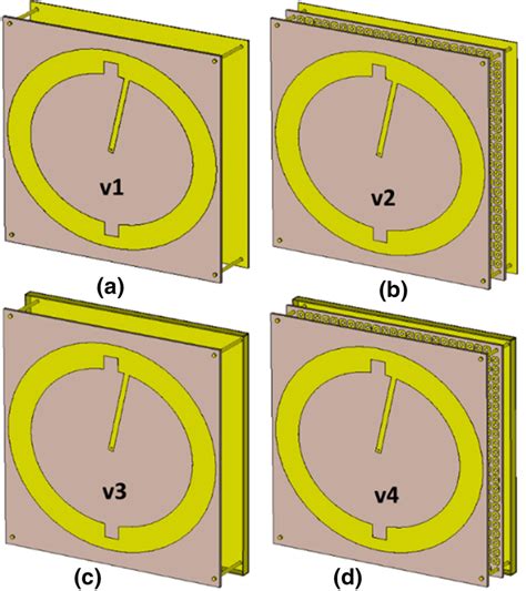 The Proposed Rfid Antenna Design Steps A Version 1 B Version 2 C