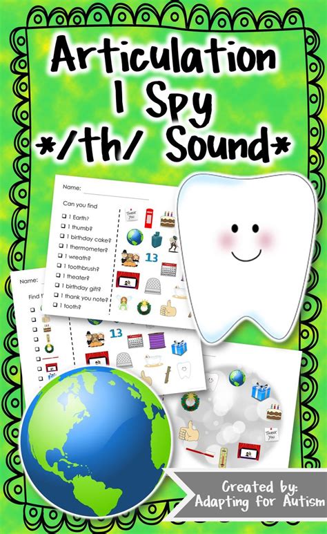 Th Articulation Activity Th Find It Speech Therapy Games Print And Digital Speech Therapy