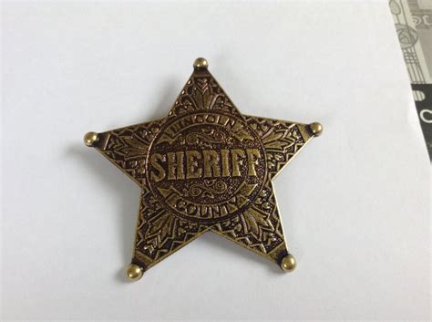 Lincoln County Gold Sheriff Badge / Shield Quality Metal - Etsy