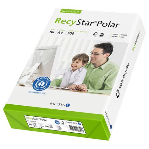 Papier Ksero A4 80g RecyStar Ekologiczny Extrabiuro Pl