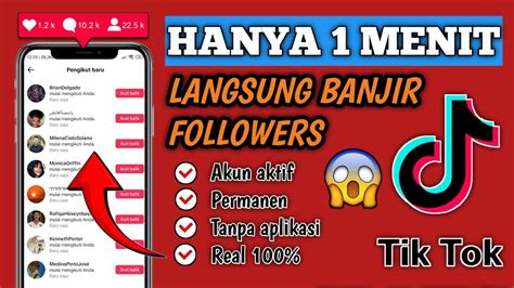 Cuma Menit Cara Menambah Followers Tiktok Terbaru Youtube