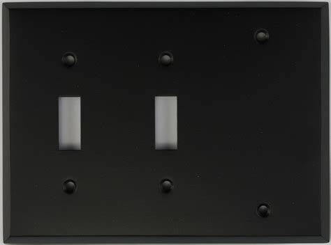 Classic Accents Inc Matte Black 3 Gang Combo Wall Plate 2 Toggle 1 Blank