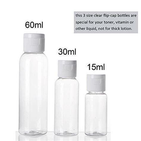 Alink 16pcs Travel Size Toiletry Bottles Set Tsa Approved Clear