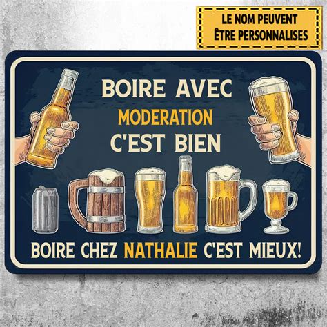 Boire Avec Modération C'est Bien 12 Enseigne En Métal – MetalSignsStore