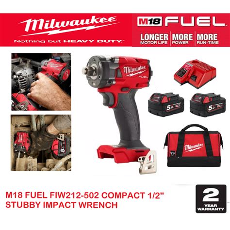 Milwaukee M Fiw Fuel Compact Stubby Impact Wrench Nm