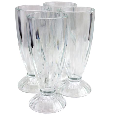 General Store 4 Piece 12 Oz Milk Shake Glass Set