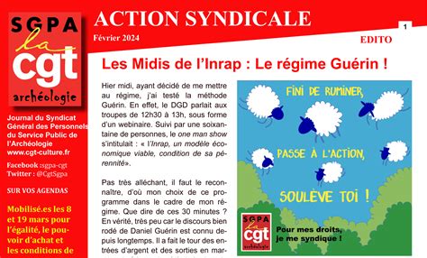 Action Syndicale Sgpa Cgt F Vrier La Cgt Culture