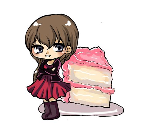 Anime Girl And Cakes Clip Art Library