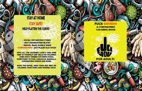 Fuck Covid19 Coloring Book Adult Edition Adult Coloring Book For The Self Quarantined And