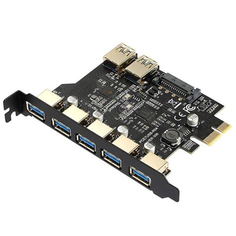 Novo Porta Usb Pci Express Placa De Expans O Adaptador Pcie X