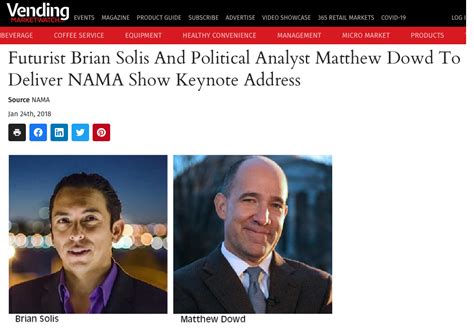 Futurist Brian Solis And Political Analyst Matthew Dowd To Deliver NAMA Show Keynote Address ...