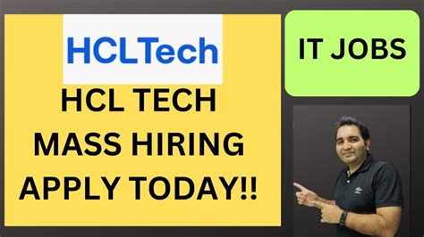 Hcl Jobs Hcl Hiring Itjobs Youtube