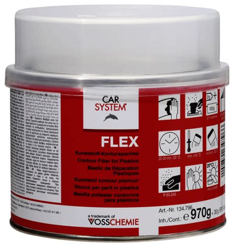 Car Systems Flex Universal Spachtel für Kunststoffe 1 KG inkl Härter