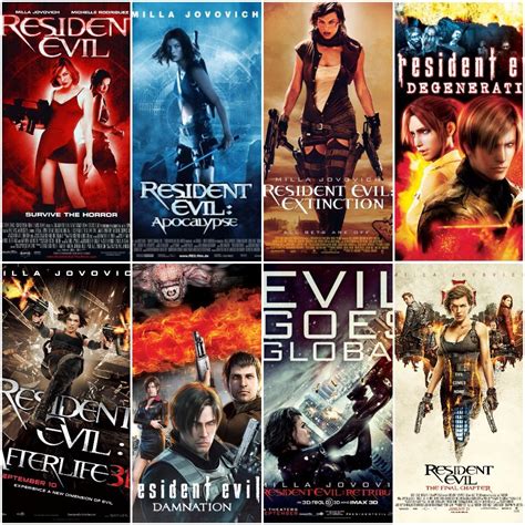 Jual Resident Evil Movie Live Action Dan Animation Collection Di Lapak