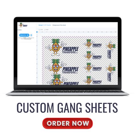 Custom Gang Sheet Builders Pineappletransfers