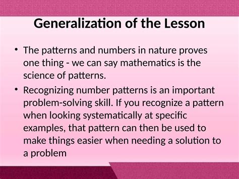 MMW Lesson1 The Nature Of Mathematics Patterns And Numbers In Nature