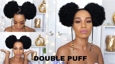 Double Afro Puffs Transformation Using 11 99 Hair Extensions Tutorial 4c Hair Tupo1 Youtube