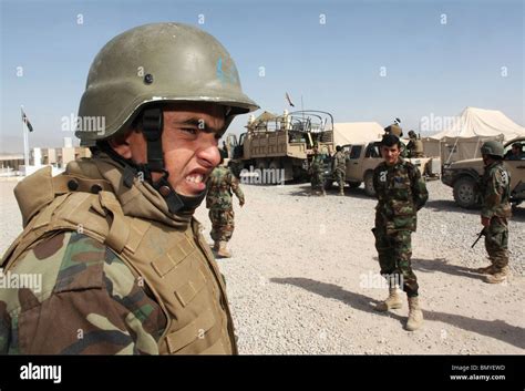 Afghan National Army Ana Soldiers In Tarin Kowt Afghanistan Stock