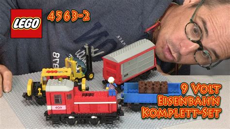 LEGO 4563 2 Review 9 Volt Eisenbahn Komplett Set Güterzug Load and