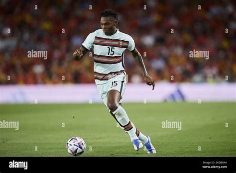 rafael leao ac milan  portugal runs   ball   uefa