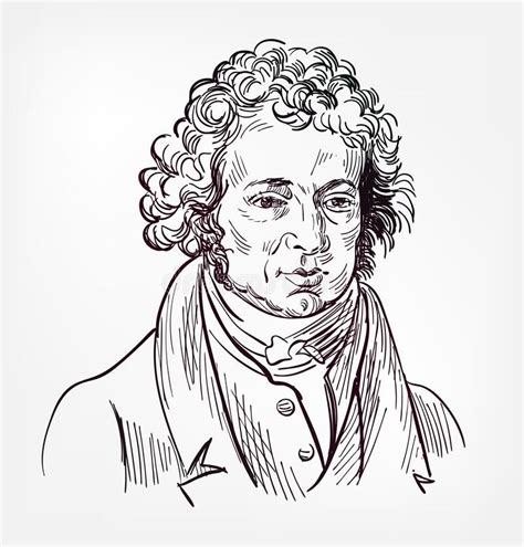 A Black And White Drawing Of A Man With Curly Hair