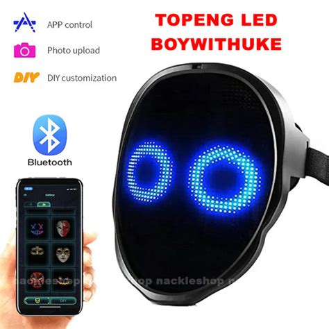 Jual Topeng Led Boywithuke Led Face Changing Mask Bluetooth Jakarta