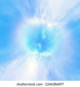 3d Illustration Cloud Rainbow Circle Blue Stock Illustration 2246386097 ...