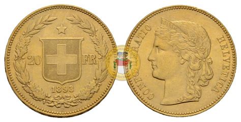 Schweiz 20 Franken 1893 B Helvetia 521 10 CHF