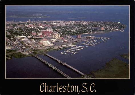 Aerial View Across The Ashley River Charleston Sc