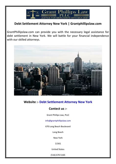 Ppt Debt Settlement Attorney New York Grantphillipslaw Powerpoint