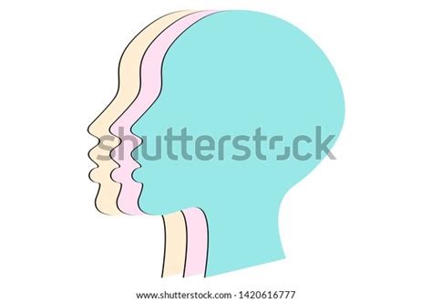 Womens Rights Concept Background Three Silhouettes Stock Vector