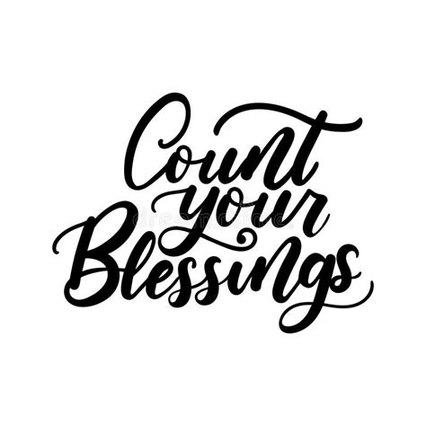 Count your blessings stock vector. Illustration of quote - 107042380