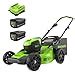 Greenworks PRO 21 Inch 80V Cordless Lawn Mower Two 2 0AH Batteries