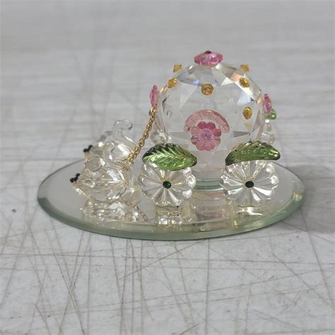 Disney Arribas Swarovski Crystal Cinderella Carriage W Mice Rare Ebay