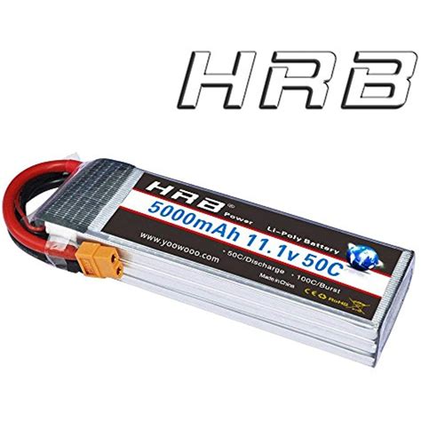 HRB 3S 11 1V 5000mAh 50C 100C LiPo Battery XT60 Plug For RC Plane