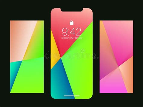 mobile screen lock display  abstract modern wallpaper design stock