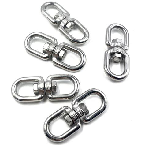 5 Pieces 304 Stainless Steel Eye To Eye Swivel Ring Connector For