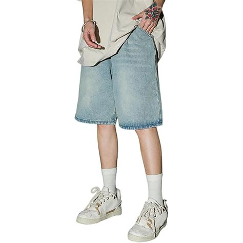 WERYOUNG Men Shorts Baggy Short Jeans Boys Baggy Jeans Boys Jorts Baggy