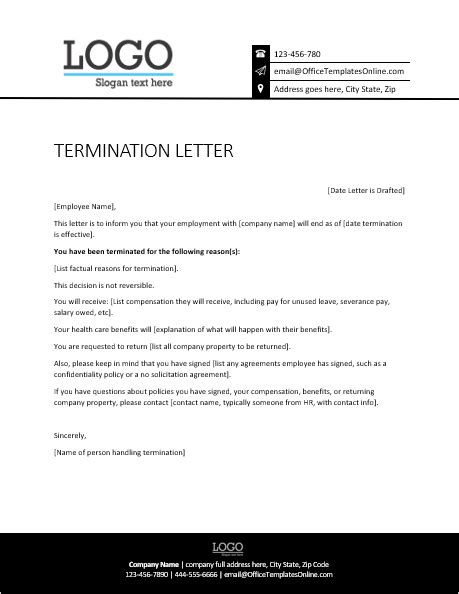 5 Professional Notice Templates With Sample Data In Ms Word