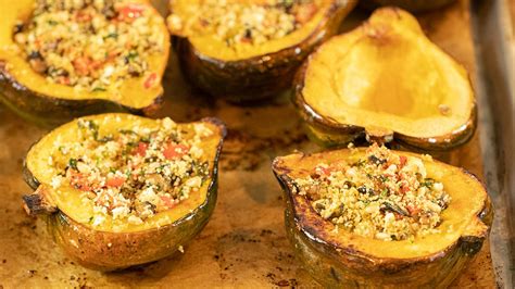 Mediterranean Stuffed Acorn Squash Thanksgiving Sides YouTube